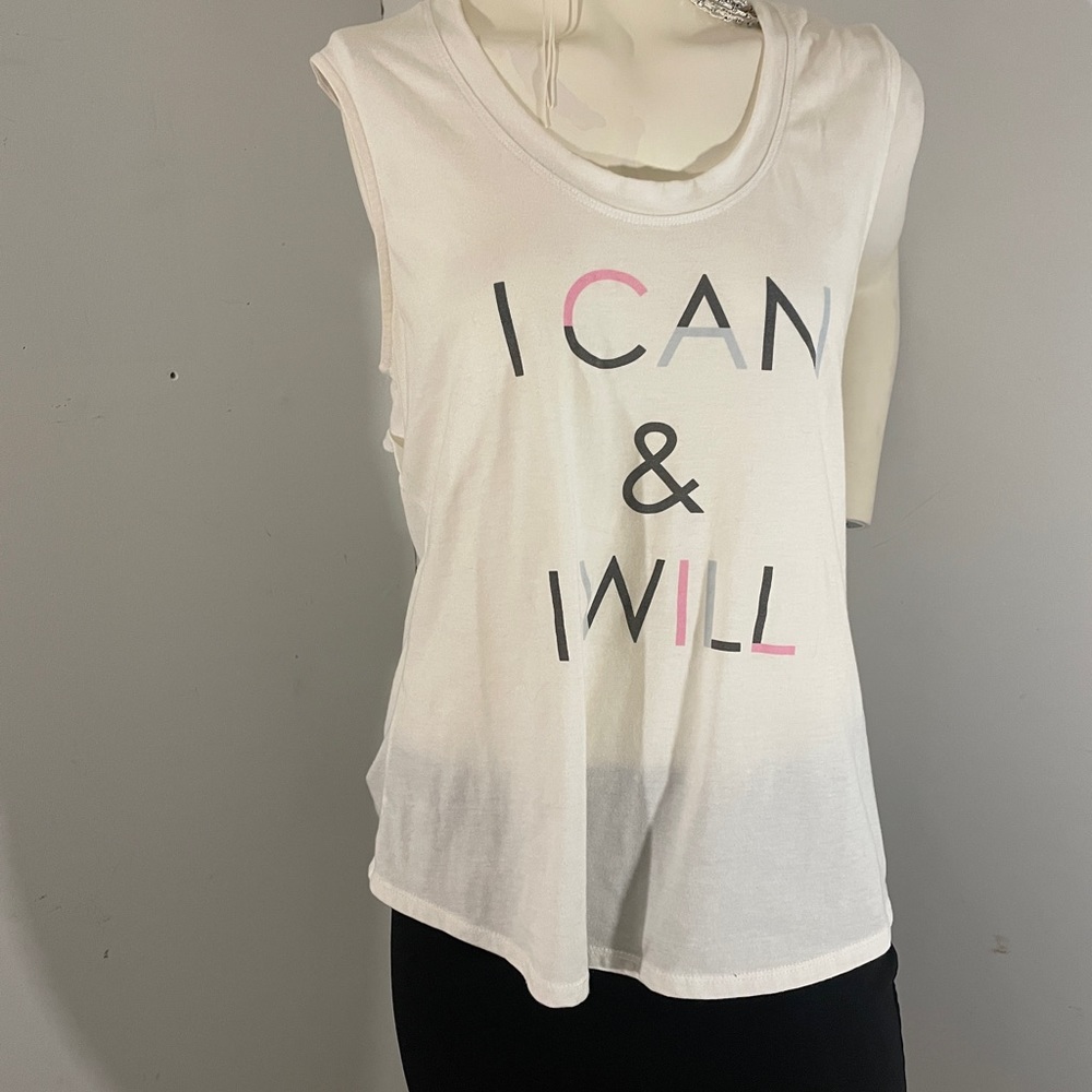 White tennis t shirt with moto